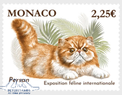 Monaco 2026 International Cat Show Persian cat Stamp MNH