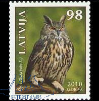 Latvia 2010 Birds Eagle owl stamp MNH