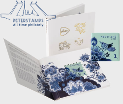 Netherlands 2026 Delft Blue Ceramic Stamp Bird on the flower in special booklet MNH