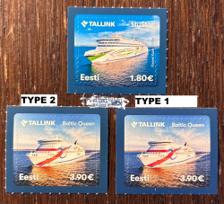 Estonia 2026 Ships Ferries Baltic giants Set of 3 stamps type 1 and 2 MNH