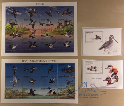 Belorussia Belarus 1996 Wetland birds and ducks Full set of 30 stamps in 2 sheetlets and 2 blocks MNH