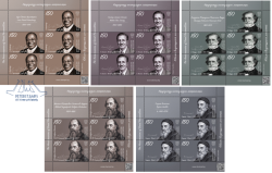 Kyrgyzstan 2026 Anniversaries of Great Personalities Titian Saltykov-Shchedrin Verdi Disney Armstrong Set of 5 sheetlets with labels MNH