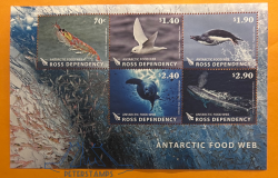 Ross Dependency New Zealand 2013 Rare Antarctic fauna Set of 5 stamps in block MNH