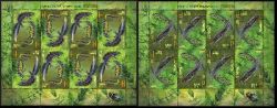 Belarus Belorussia 2012 Fauna Newts Tritons Joint issue with Russia set of 2 sheetlets MNH