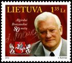 Lithuania. The 80th Anniversary of Algirdas Brazauskas. Stamp (1)
