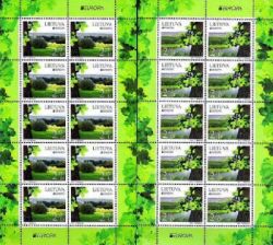 Lithuania Litauen 2011 Europa CEPT The forests set of 2 sheetlets of 10 stamps each