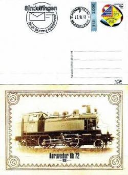 Estonia 2012 International Philatelic Exhibition "Days of stamps in Sindelfingen. 2012.". First Day card "Postmark Tallinn AS EESTI POST 25.10.12" "Sindelfingen 25..- 27.OKT. 2012 AS Eesti Post"