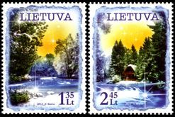 Lithuania Litauen Lituanie 2012 Merry Christmas and Happy New Year Set of 2 stamps MNH