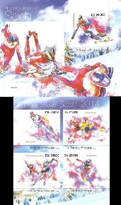 São Tomé ja Príncipe. pre-Olympic year. Sochi 2014. Winter sports2bl (4 + 1st) (without teeth)