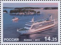 Russia 2013 Рassenger ferries Joint issue of the Russian Federation and Åland island stamp MNH
