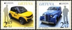 Lithuania 2013 Europa CEPT Postal transport set of 2 stamps mint