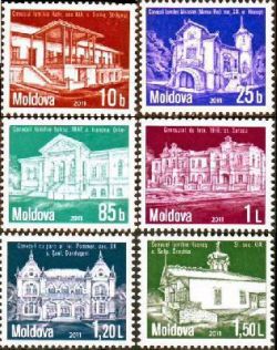 Moldova 2011 Definitives Architectural monuments of cities in Moldova set of 6 stamps mint