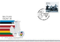 Latvia 2014 25 years of action "Baltic Way". Joint issue of Latvia, Lithuania and Estonia. FDC