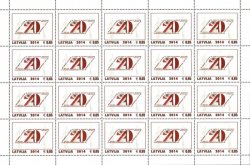 Latvia 2014 20th anniversary of diplomatic relations between Latvia and Georgia Joint issue Latvia-Georgia Sheetlet MNH