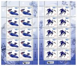 Lithuania 2014 Olympic Games in Sochi 2014 Set of 2 sheetlets 10 stamps in each