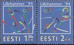Estonia Estland Estonie 1994 Olympic Games Lillehammer Olympics set of 2 stamps MNH