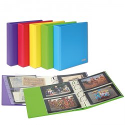 PUBLICA M COLOR Universal Album for Postcards, Photos with 10 divided pages, which can be filled from both sides (LINDNER, Germany)