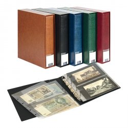 PUBLICA M Album for Collections, for up to 80 Banknotes/Postcards (LINDNER, Germany)