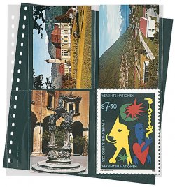 Postcard pages. (LINDNER, Germany) Pages fit in all 18-ring binders Lindner. Pack of 10 pages