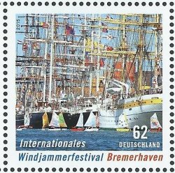 Germany 2015 The International Windjammer Festival in the city of Bremerhaven Stamp mint