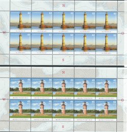 Germany 2015 Lighthouses Set of 2 sheetlets of 10 stamps each mint