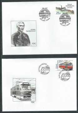 Czech Republic. Historical vehicles. Set of 2 FDCs