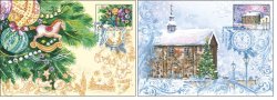 Belorussia. Merry Christmas and Happy New Year! Set of 2 maxicards