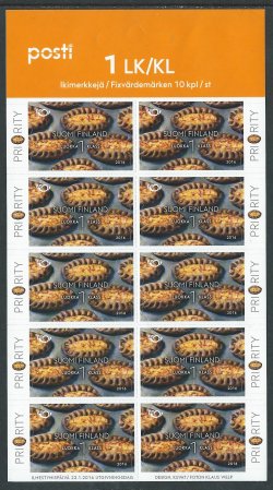 Finland. National cuisine. Karelian pasties. Sheetlet of 10 stamps