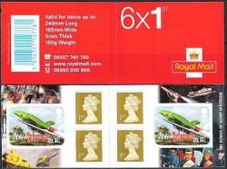 The United Kingdom. "Genius of Gerry Andersons" TV show. Postal booklet 6 stamps