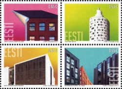 Estonia 2016 100th anniversary of the republic of Estonia. Innovation. Estonian architecture. Strip of 4 stamps