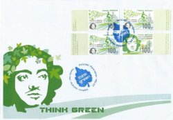 Peterspost. Finland. Think green. Europa. FDC with set of 4 imperforated stamps