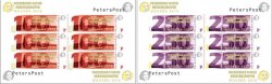 Peterspost. Russia. Russian Collector's Forum. Moscow. 2016, gold overprint on Moscow's definitives of 2015, set of 2 perforated stamps in 2 sheetlets