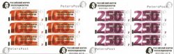 Peterspost. Russia. Russian Collector's Forum. Moscow. 2016, gold overprint on Moscow's definitives of 2015, set of 2 imperforated stamps in sheetlets of 6 stamps each