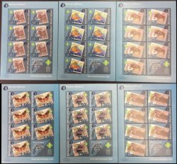 Finland 2016 World stamp champoinship exhibition PHILATAIPEI2016 Fauna of the Baltic sea region on stamps Peterspost set 6 sheetlets of 7 stamps and 1 label each MNH