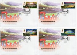 Russia. World Cup 2018 in Russia. Stadiums, continuation of the series. Set of 4 FDC "Moscow 101000"