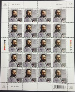Estonia. 150th anniversary of the birth Ants Laikmaa - painter. Sheet of 20 stamps