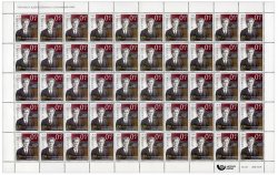 Lithuania. Kazys Grinyus - Lithuanian politician, President of the Republic of Lithuania. 150 years since the birth. Sheet of 50 stamps