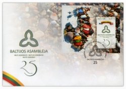 Lithuania. Joint issue Baltic countries. 25th anniversary of the Baltic Assembly. FDC