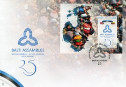 Estonia. Joint issue Baltic countries. 25th anniversary of the Baltic Assembly. FDC of souvenir sheet
