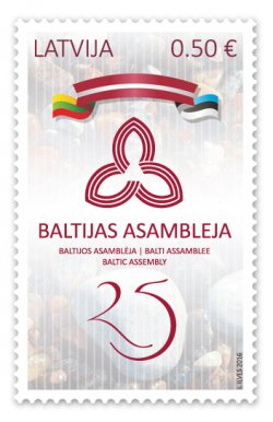 Latvia. Joint issue Baltic countries. 25th anniversary of the Baltic Assembly. Stamp