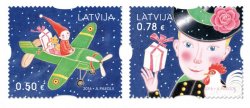Latvia 2016 Merry Christmas! Happy New Year 2017! Illustrations Anita Pigli Set of 2 stamps MNH