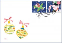 Latvia 2016 Merry Christmas ! Happy New Year 2017 ! Illustrations Anita Pigli FDC