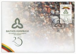 Lithuania. Joint issue Baltic countries. 25th anniversary of the Baltic Assembly. FDC