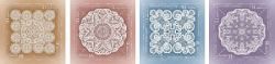 Russia 2011 Decorative and applied art Lace set of 4 sheetlets of 4 triangle stamps each
