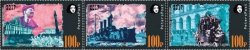 Russia. Peterspost. 100 ann. of Great Russian revolution, 1917-2017. "Bloody October", Petrograd,set of 3 stamps from S/S