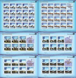 Russia 2017 Definitives Castles and fortress of Russia Peterspost 2nd issue set of 6 sheetlets MNH