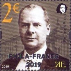 Finland 2019 International exhibition PHILAFRANCE 2019 Eliseev Peterspost limited edition stamp with silver overprint