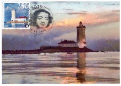 Russia 2019 Tolbuhin lighthouse 300 Years (oldest Russian lighthouse, Finnish gulf) Peterspost Maxicard
