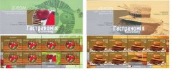 Belorussia Belarus Weissrussland 2005 Europa CEPT Gastronomy Set of 2 booklets with special sheetlets with labels MNH