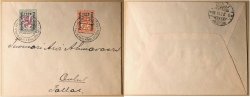 Finland Finnland Finlande 1928 Stamp exhibition Set of 2 stamps on cover with special exh cancellation Helsinki 17.XI.28, real mail to Oulu (arr. 19.XI.28)